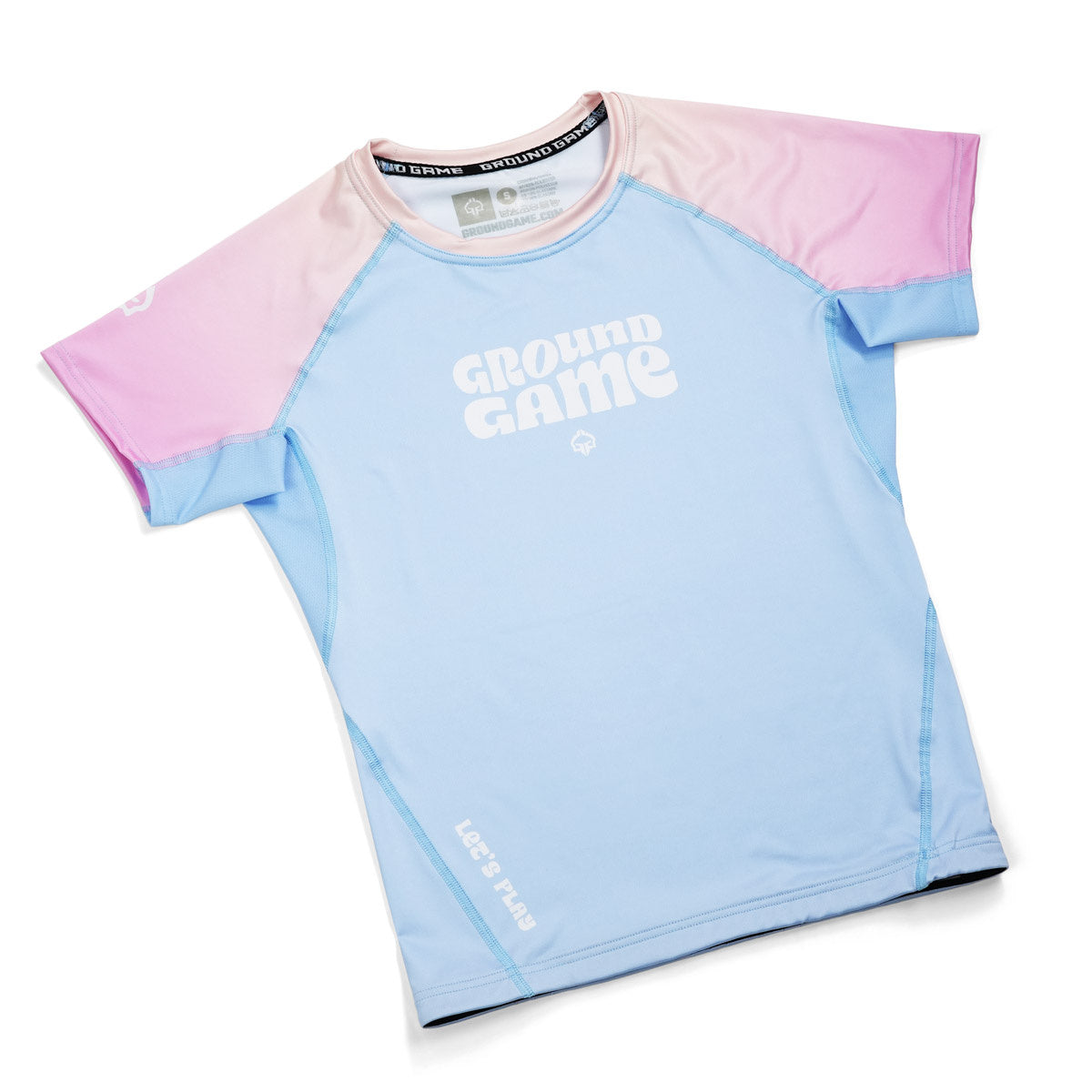 Ženski rashguard Athletic Light Blue s kratkimi rokavi