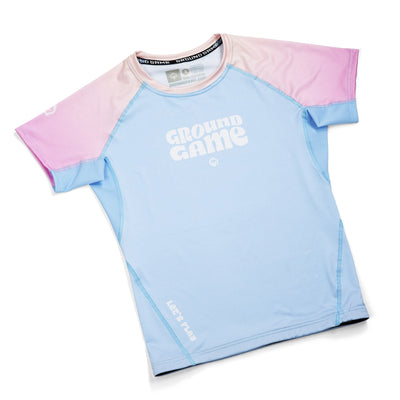 Ženski rashguard Athletic Light Blue s kratkimi rokavi
