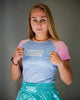Ženski rashguard Athletic Light Blue s kratkimi rokavi