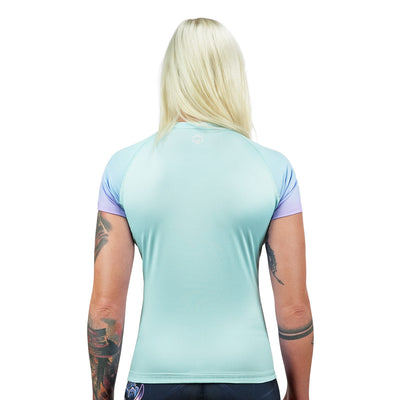 Ženski rashguard Athletic Mint s kratkimi rokavi
