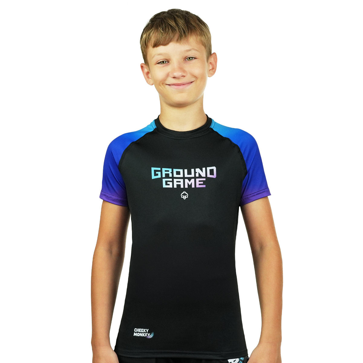 Otroški rashguard Cheeky Monkey s kratkimi rokavi