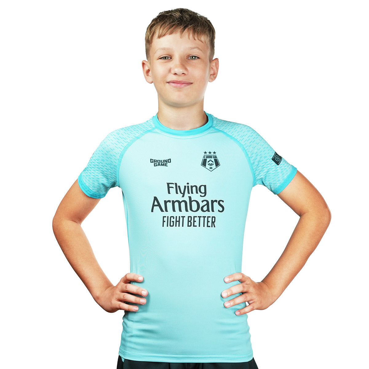 Otroški rashguard FC Armbar s kratkimi rokavi (mint)