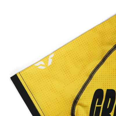 Otroški rashguard IBJJF Kids s kratkimi rokavi (rumen)