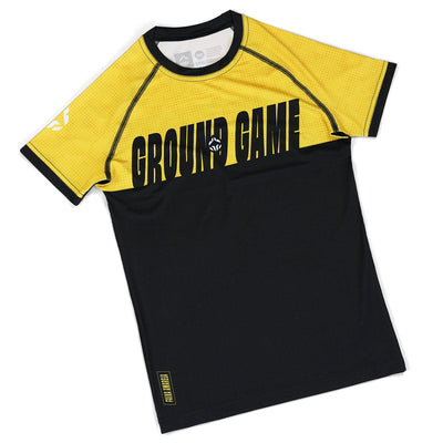 Otroški rashguard IBJJF Kids s kratkimi rokavi (rumen)