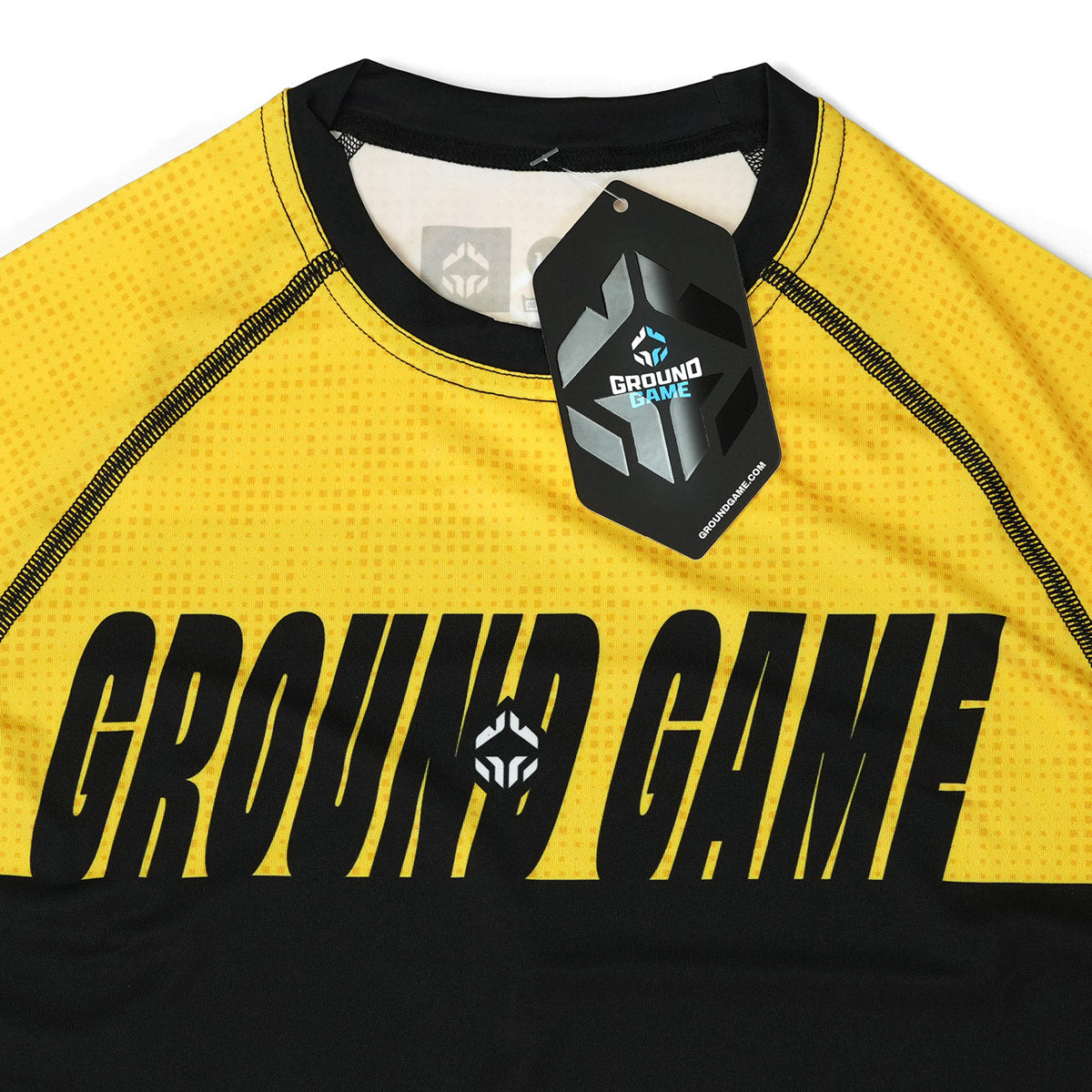 Otroški rashguard IBJJF Kids s kratkimi rokavi (rumen)