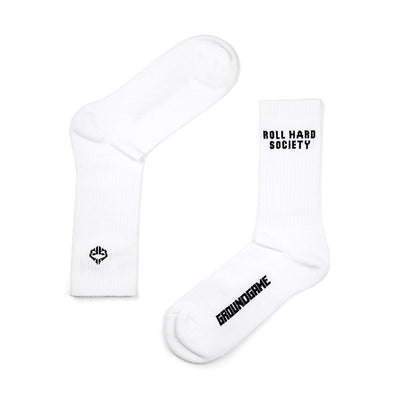 Nogavice Roll Hard Society (bele)