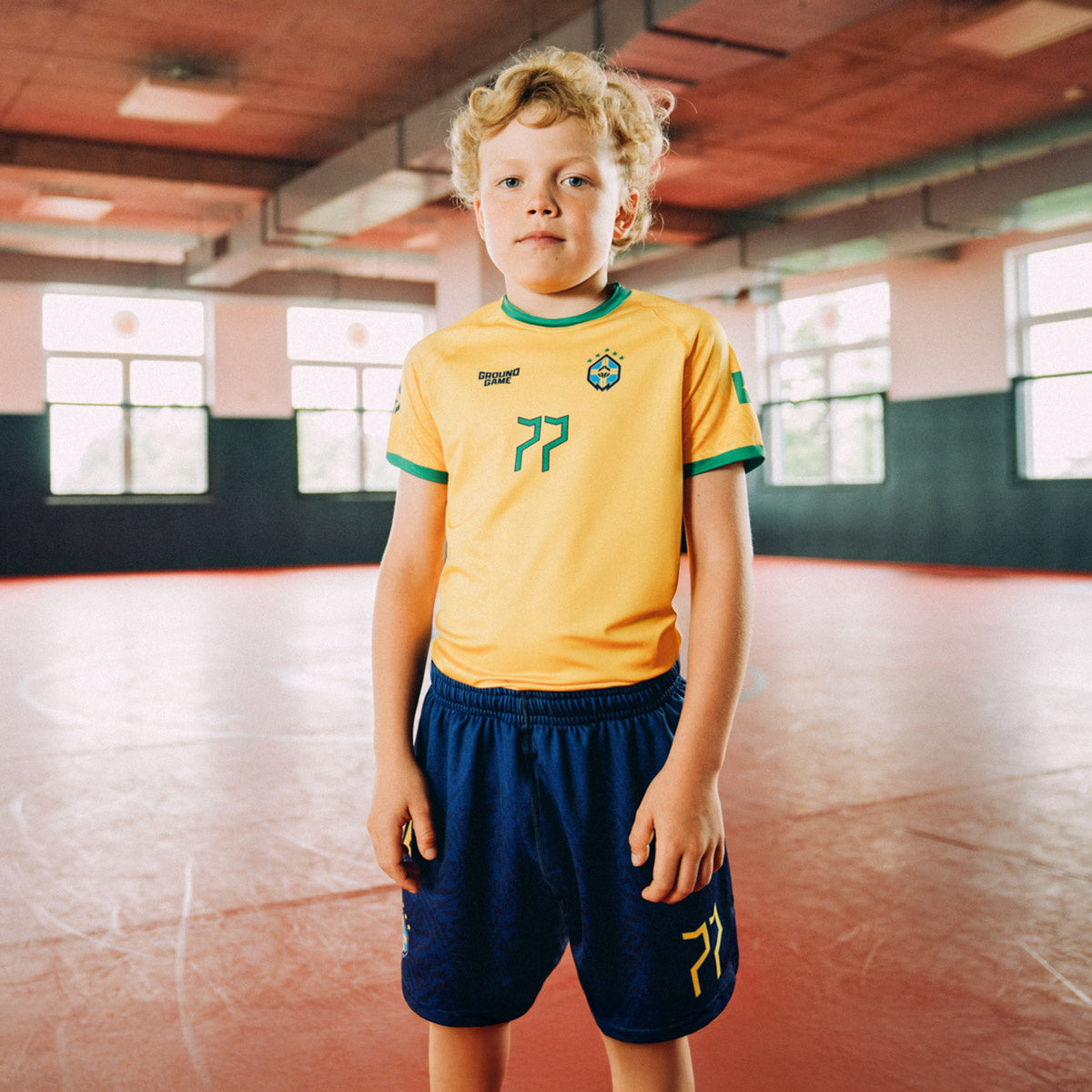 Otroške vadbene kratke hlače Brazil Football