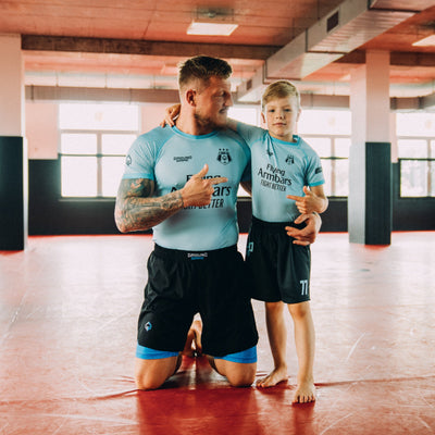 Otroške treningške kratke hlače FC Armbar (mintne)