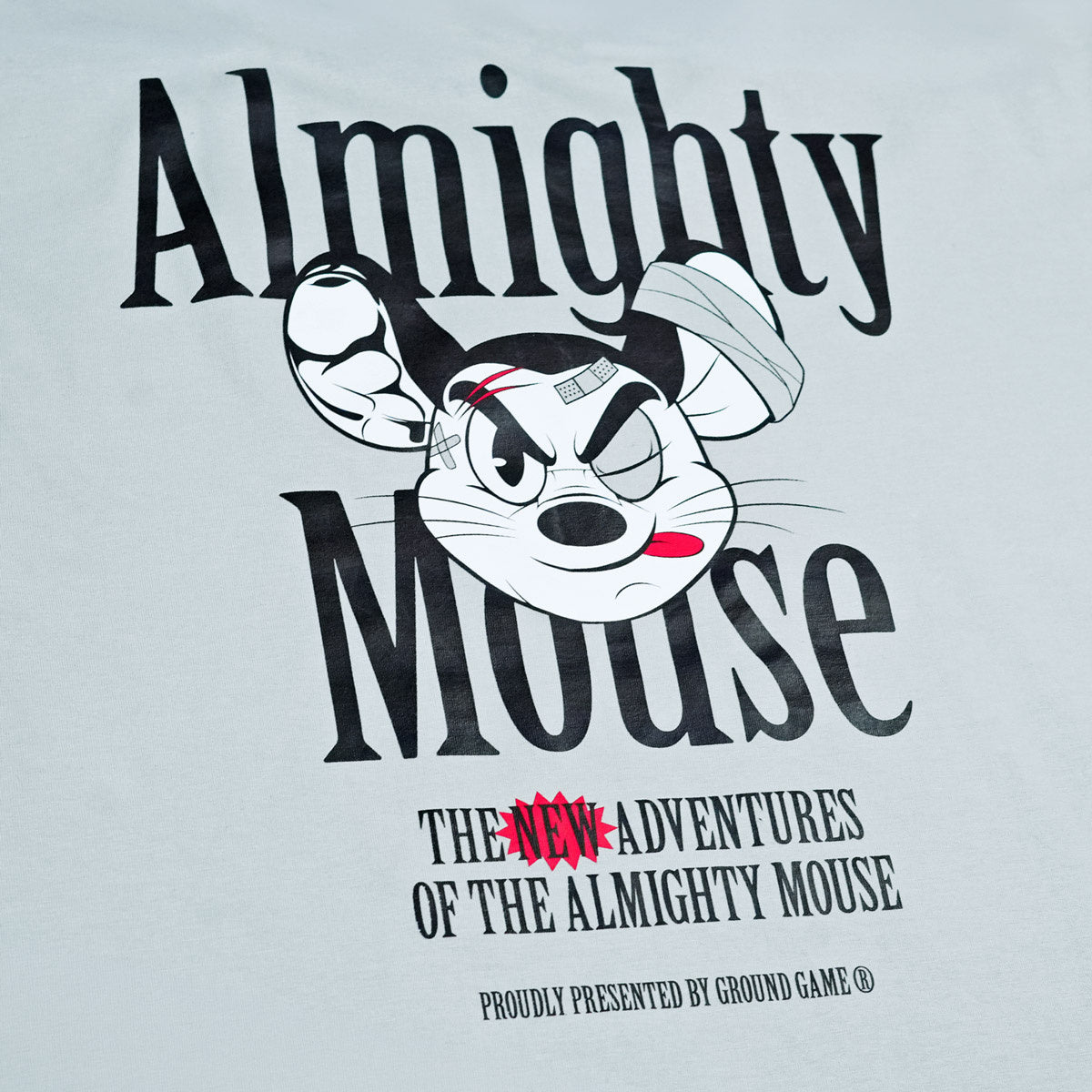 Majica Almighty Mouse Oversize (modrosiva)