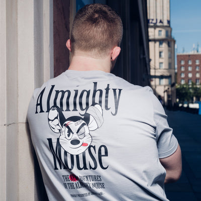 Majica Almighty Mouse Oversize (modrosiva)