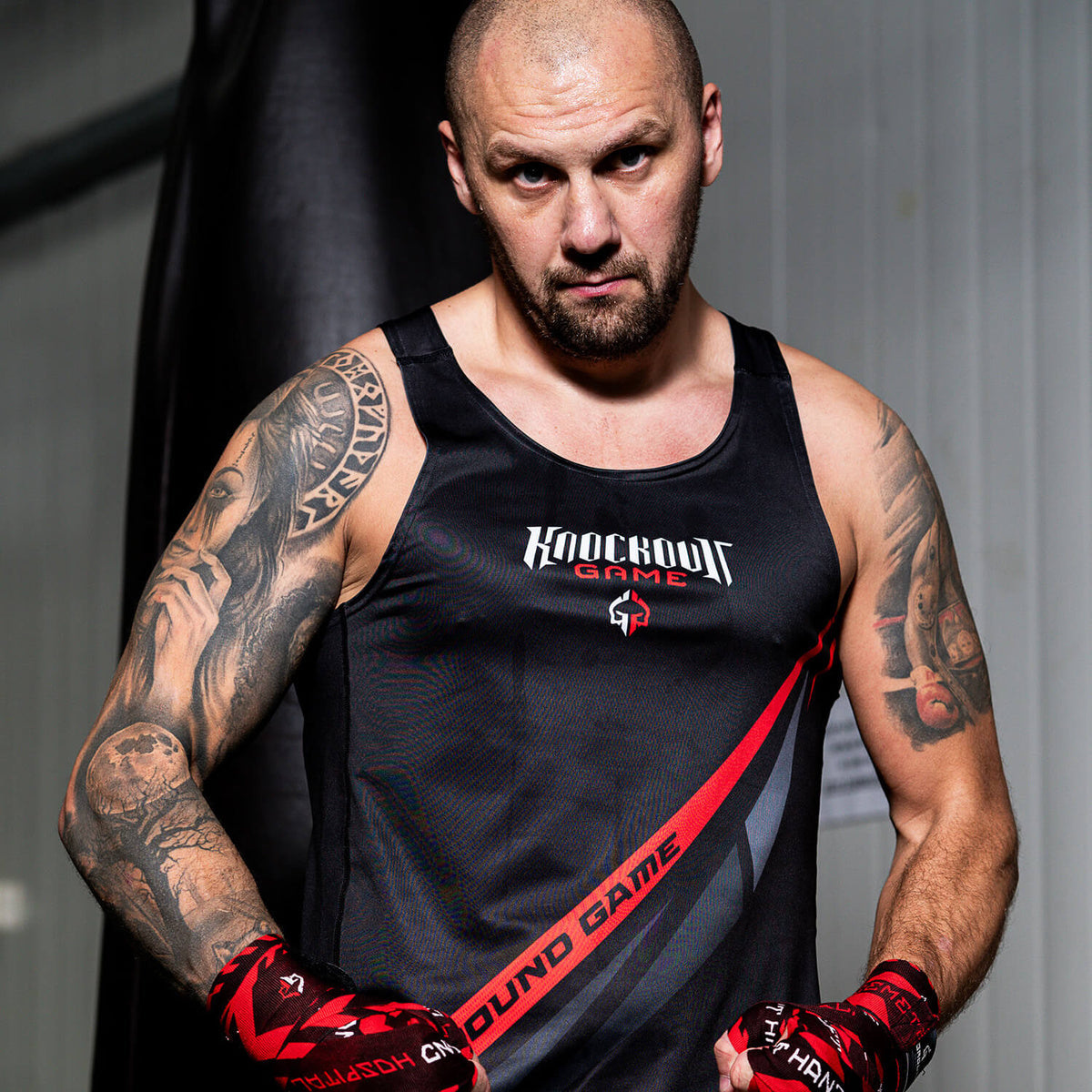 Boksarski tank top Knockout Game (črn)