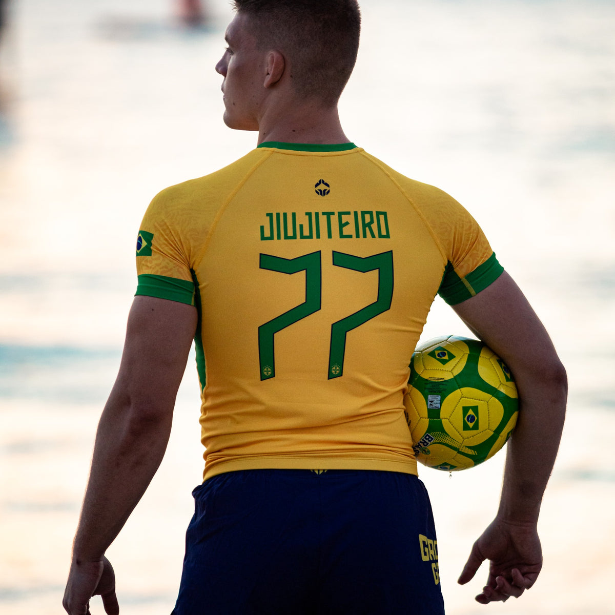 Rashguard Brazil Football s kratkimi rokavi
