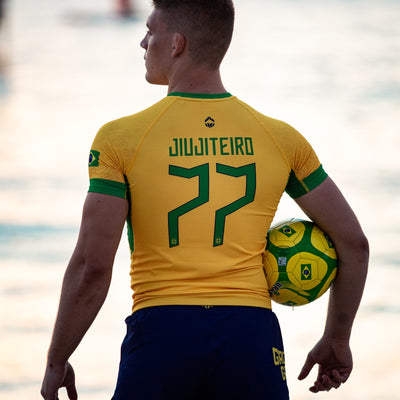 Rashguard Brazil Football s kratkimi rokavi