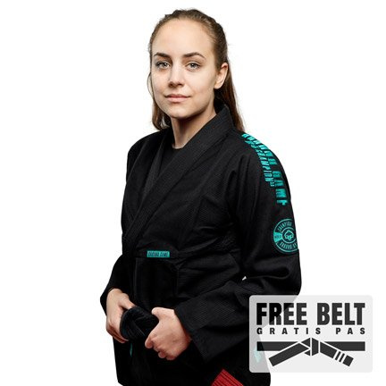 BJJ Women`s GI Champion 3.0 Mint (črna) + GRATIS pas