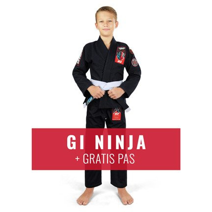 Ninja BJJ Kids GI (črna) + GRATIS pas