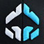 Black with color logo