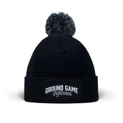 Pom-Pom Winter Hat Typo 2.0 (Black)