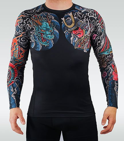 Rashguard Bushido 3.0 (Črna) Dolgi rokavi